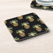 Dessous-de-verre PixDezines Faux Ananas Dorés/Fond DIY (Côté gauche)