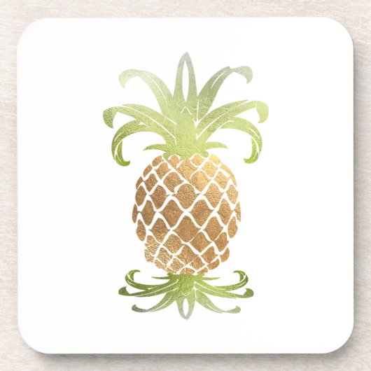 Dessous-de-verre PixDezines Faux Gold Pineapple/DO-IT-YOURSELF arri (Devant)