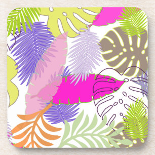 Dessous-de-verre PixDezines forêt tropicale/couleur de fond DIY