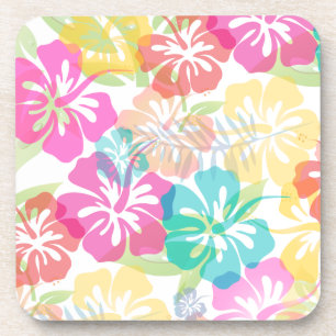 Dessous-de-verre PixDezines hibiscus/fond bricolage
