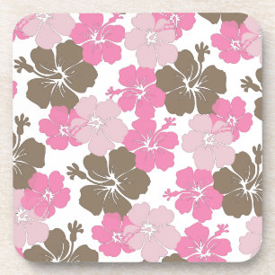 Dessous-de-verre PixDezines hibiscus rose/décoration de fond diy