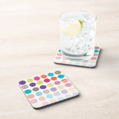 Dessous-de-verre PixDezines Rétro Points/DIY couleur de fond (Côté Droit)