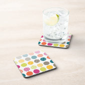 Dessous-de-verre PixDezines Rétro Points/DIY couleur de fond (Côté Droit)