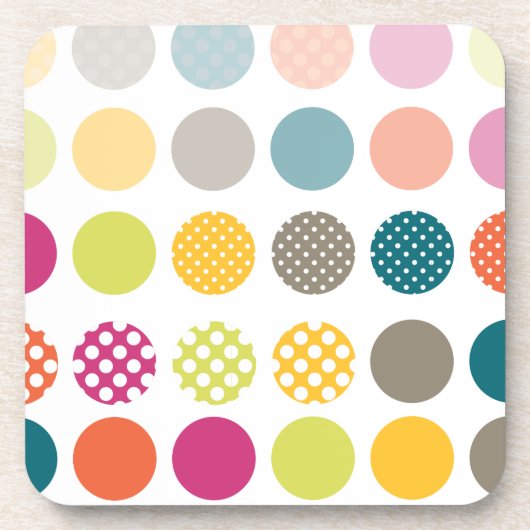 Dessous-de-verre PixDezines Rétro Points/DIY couleur de fond (Devant)