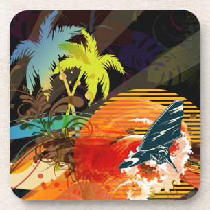 Dessous-de-verre PixDezines riptide surfers/do-it-yourself couleur 