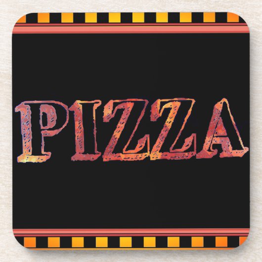 Dessous-de-verre Pizza Beverage Coaster (Devant)