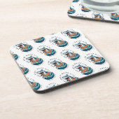 Dessous-de-verre Pizza pour manger des requins | Le Grand Bite Blan (Côté gauche)