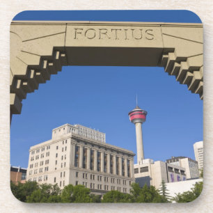 Dessous-de-verre Place olympique et tour de Calgary, Alberta, Canad
