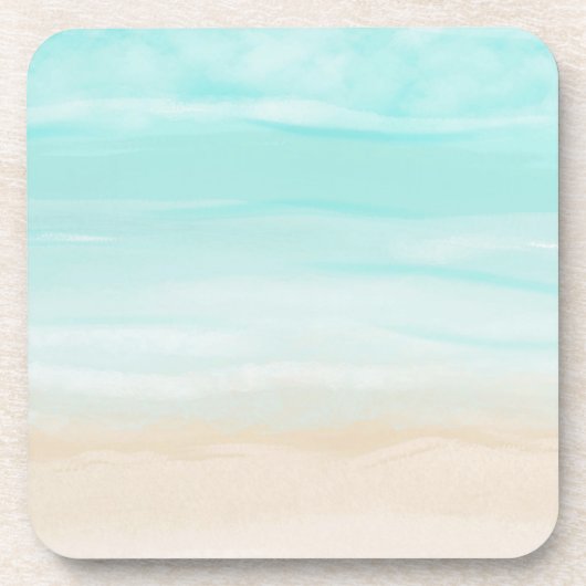 Dessous-de-verre Plage Abstraite moderne (Devant)