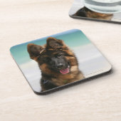 Dessous-de-verre Plage aux cheveux longs de berger allemand (Côté gauche)