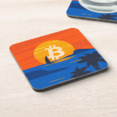 Dessous-de-verre Plage Bitcoin (Côté gauche)