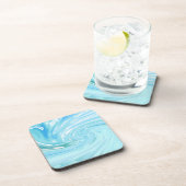 Dessous-de-verre Plage Bleu Océan Abstrait Acrylique Pour (Côté Droit)