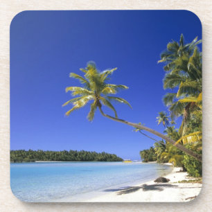 Dessous-de-verre Plage bordée de palmiers Cook Islands