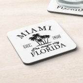 Dessous-de-verre Plage de Miami City en Floride (Côté gauche)