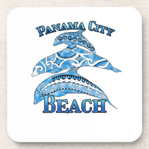 Dessous-de-verre Plage de Panama City Floride Vacances Dauphins Tri