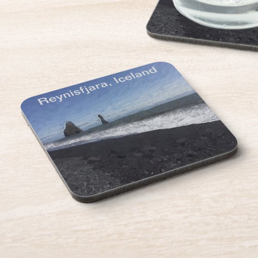 Dessous-de-verre Plage de sable noir, Islande (Côté gauche)