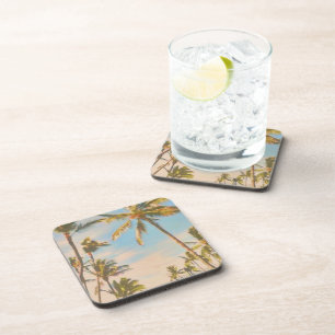 Dessous-de-verre Plage hawaïenne vintage PixDezines