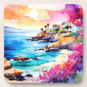 Dessous-de-verre "Plage isolée" (Devant)