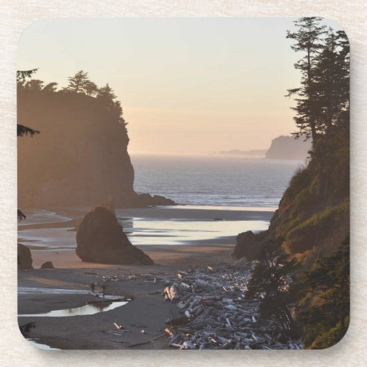 Dessous-de-verre Plage rouge sur la péninsule olympique, St de (Devant)