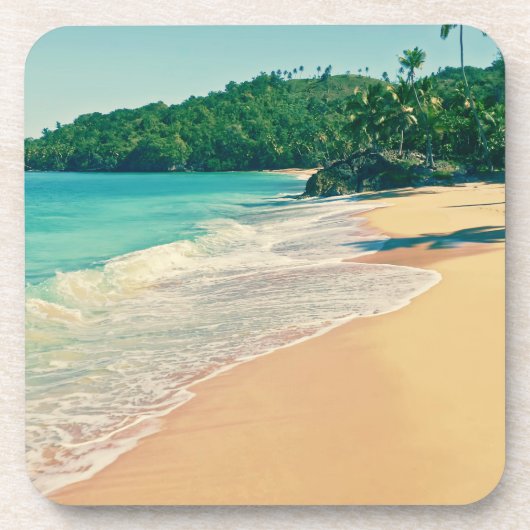 Dessous-de-verre Plage tranquille de l'île tropicale (Devant)