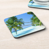 Dessous-de-verre Plage Tropicale Palmée! (Côté gauche)