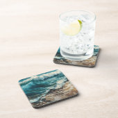 Dessous-de-verre Plage Vagues et peinture à thème Sable (Côté Droit)