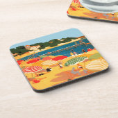 Dessous-de-verre Plage vintage Côte d'Azur (Côté gauche)