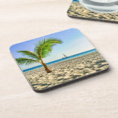 Dessous-de-verre Plages tropicales | Bateau, Palmier, Aruba (Côté gauche)