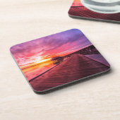 Dessous-de-verre Plages tropicales | Coucher de soleil aux Maldives (Côté gauche)