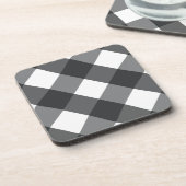 Dessous-de-verre plaid noir (Côté gauche)