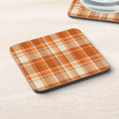 Dessous-de-verre Plaid orange (Côté gauche)