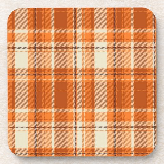 Dessous-de-verre Plaid orange (Devant)