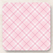 Dessous-de-verre Plaid rose-clair (Devant)