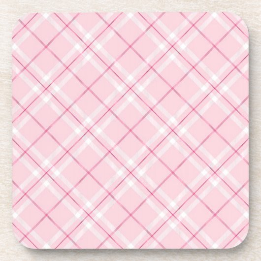 Dessous-de-verre Plaid rose-clair (Devant)