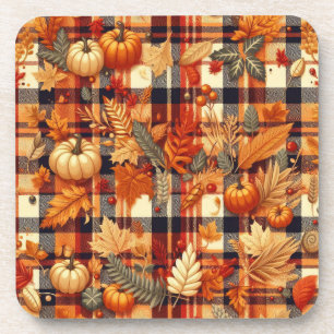 Dessous-de-verre Plaids d'automne citrouille Maple Feuille