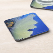 Dessous-de-verre Plan rapproché d'une fan de mer commune (Côté gauche)