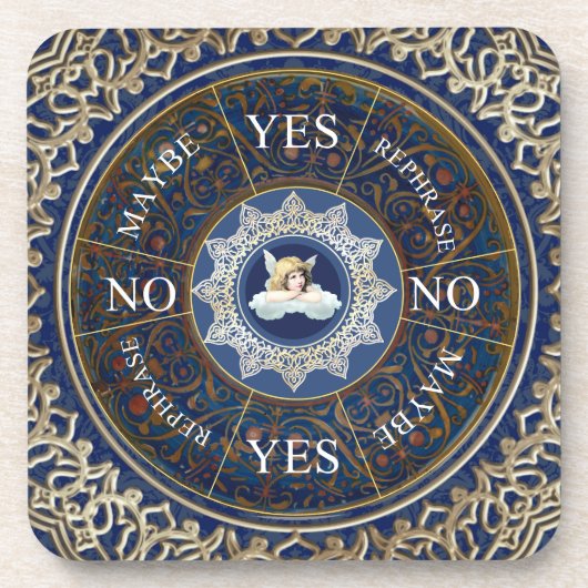 Dessous-de-verre Planche à Pendule Diviser Jeu Angel Bleu (Devant)