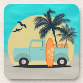 Dessous-de-verre Planche de surf Retro (Devant)