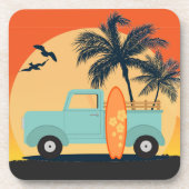 Dessous-de-verre Planche de surf Retro (Devant)