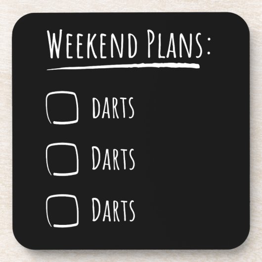 Dessous-de-verre Plans de week-end Fléchettes (Devant)