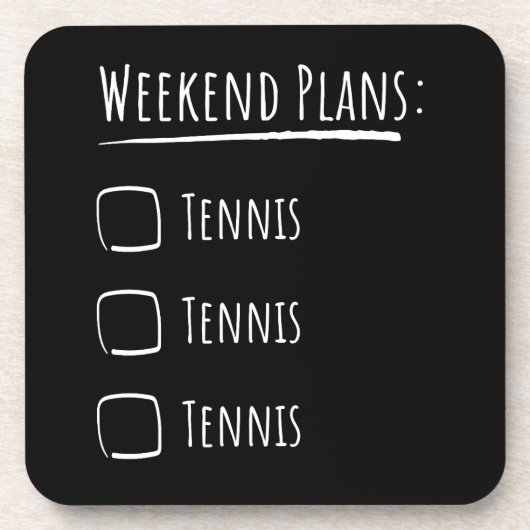 Dessous-de-verre Plans de week-end Tennis (Devant)