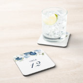 Dessous-de-verre Plante Dusty Bleu Siège Table Numéro 12 (Côté Droit)