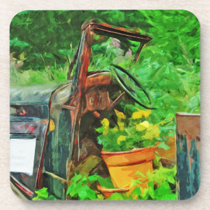 Dessous-de-verre Planteur automobile antique Impressionnisme Abstra