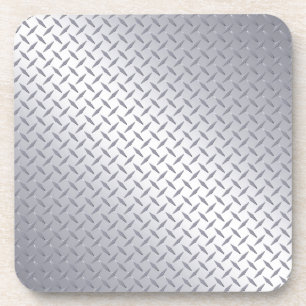 Dessous-de-verre Plaque diamant en acier brillant