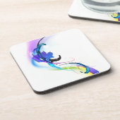 Dessous-de-verre Plaques de peinture de couleur de matin Abstraites (Côté gauche)