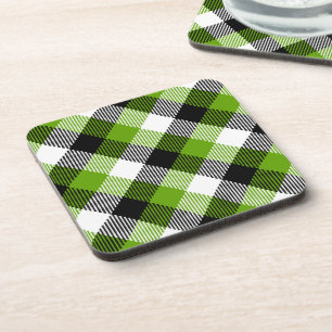 Dessous-de-verre Plaques Tartan simples Vert néon