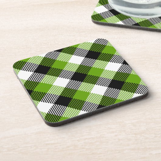Dessous-de-verre Plaques Tartan simples Vert néon (Côté gauche)