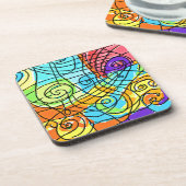 Dessous-de-verre Plaques vibrantes géométric (Côté gauche)