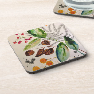 dessous de verre plastique botanique