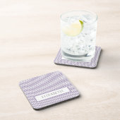 Dessous-de-verre Plat de boisson Purple Simple Chevron (Côté Droit)